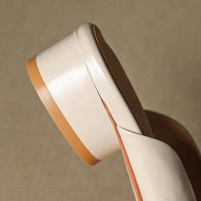 Devia Genuine Leather Mary Jane Mules