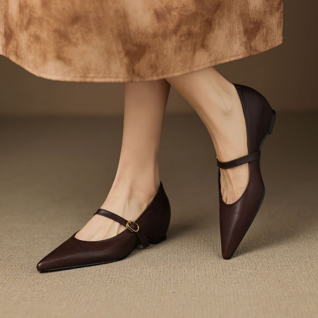 Elaine Genuine Leather Heels