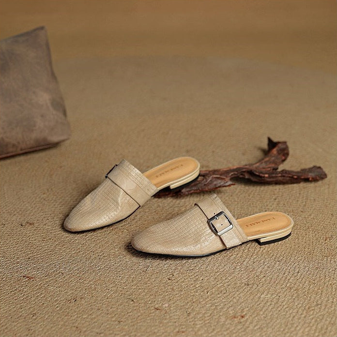 Sofia Genuine Leather Mules