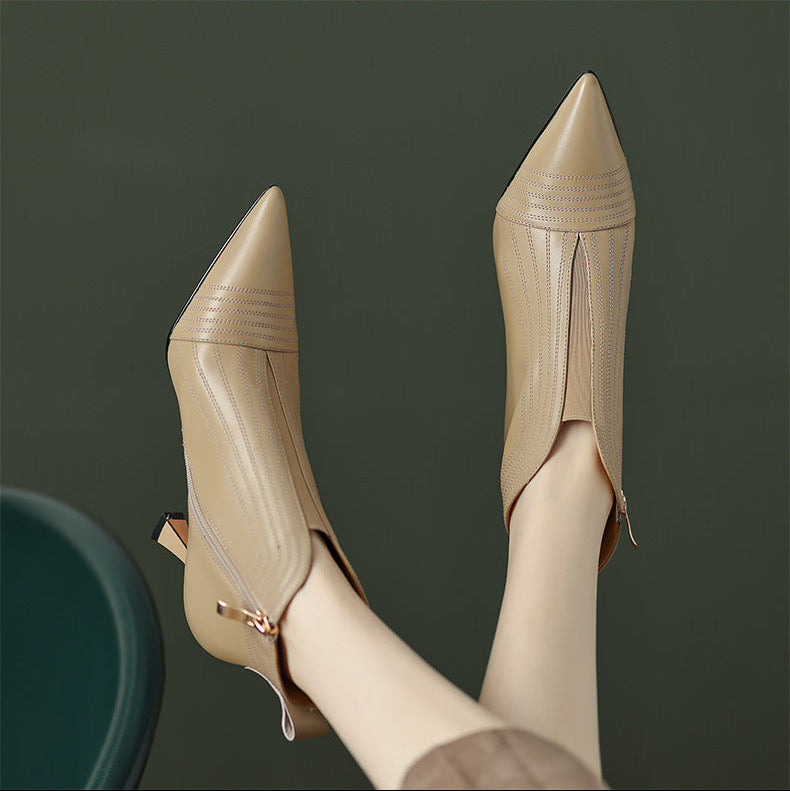 Melya Genuine Leather Heels