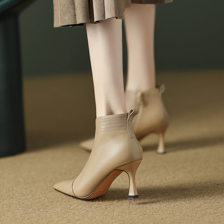 Melya Genuine Leather Heels