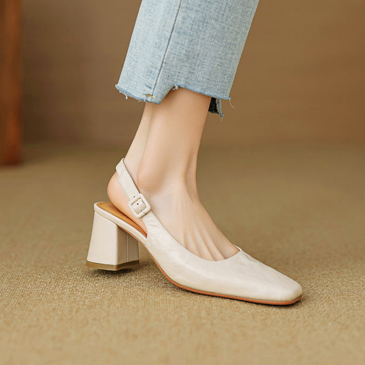 Nessa Genuine Leather Slingbacks