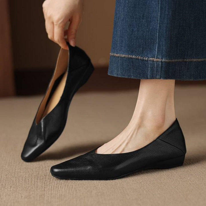 Nia Genuine Leather Flats