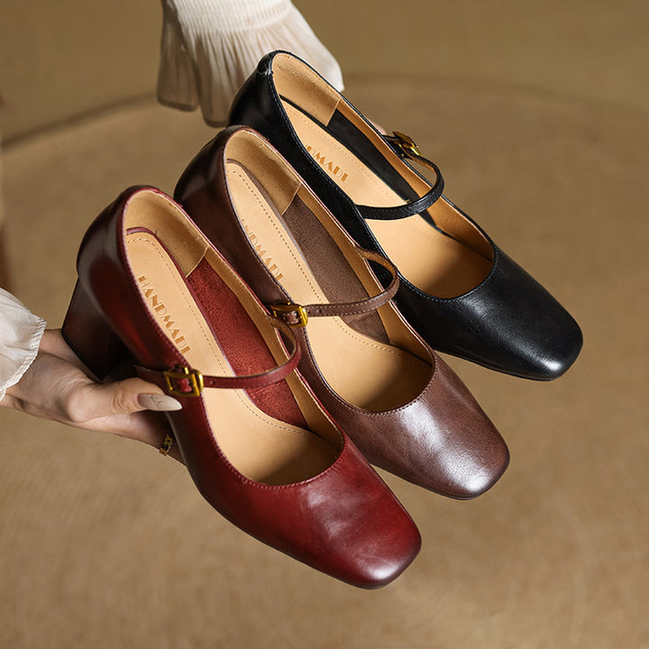 Sophia Genuine Leather Heels