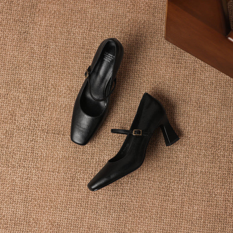 Amor Genuine Leather Heels