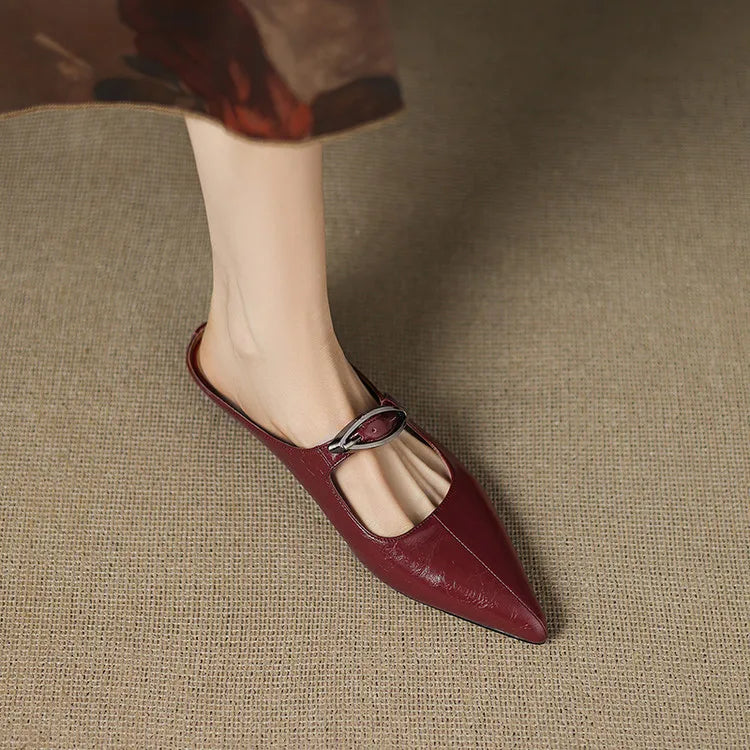 Wilda Genuine Leather Mules