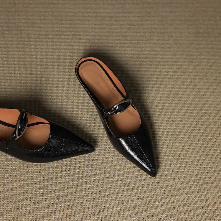 Wilda Genuine Leather Mules