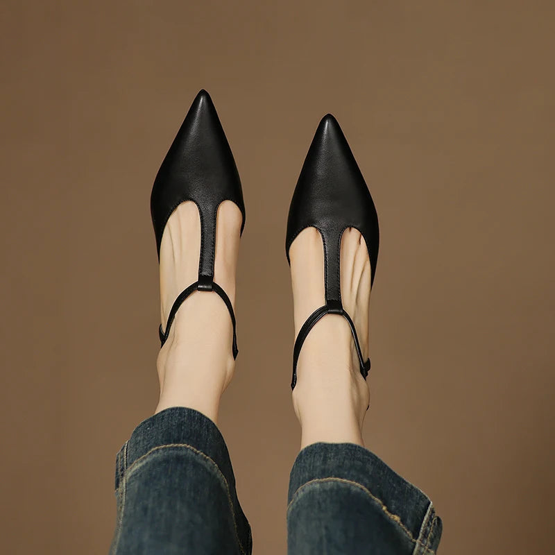 Vaila Genuine Leather Heels