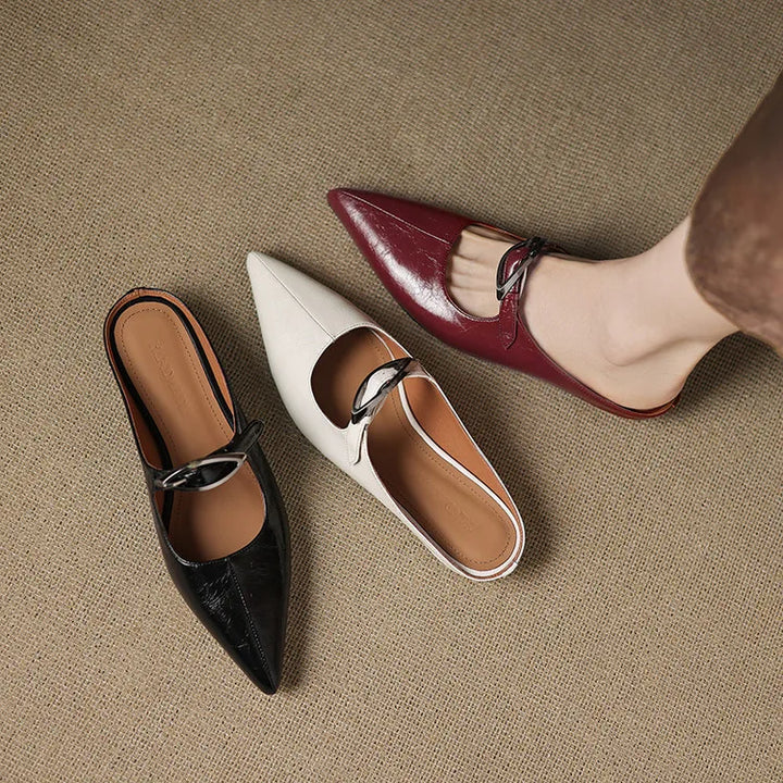 Wilda Genuine Leather Mules