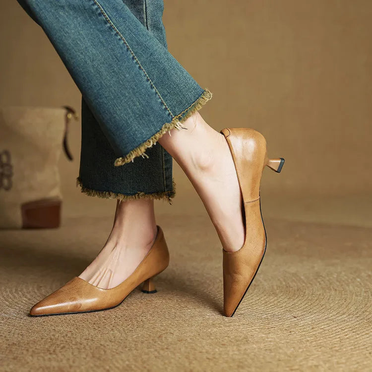 Mira Genuine Leather Heels