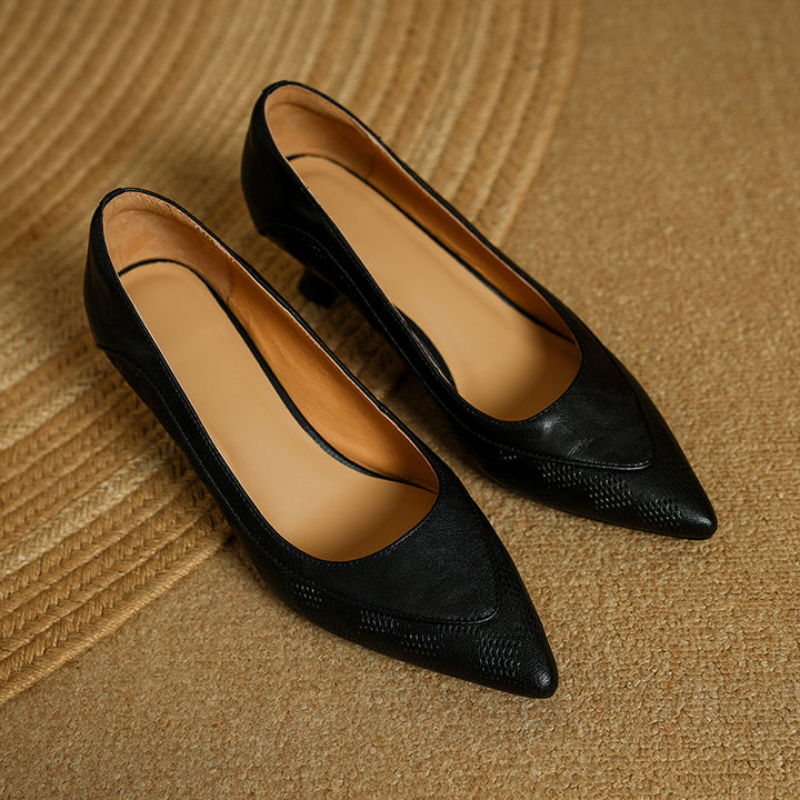 Elise Genuine Leather Heels