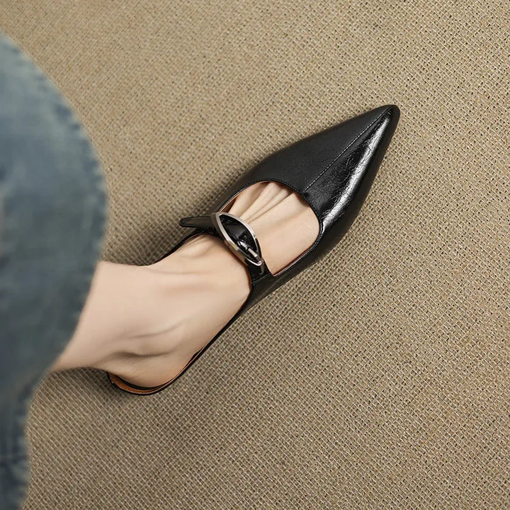 Wilda Genuine Leather Mules