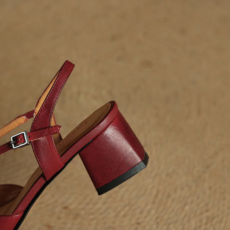 Luita Genuine Leather Heels