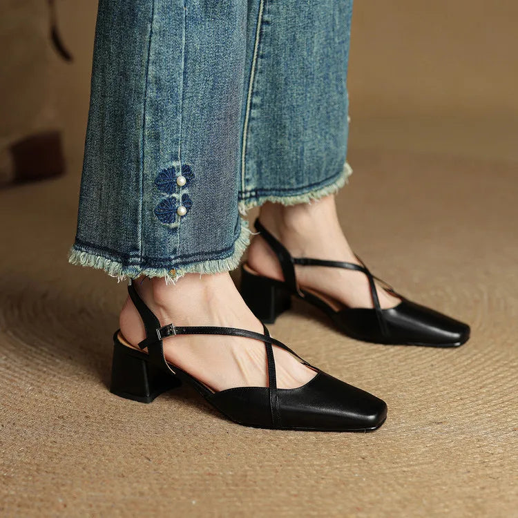 Luita Genuine Leather Heels