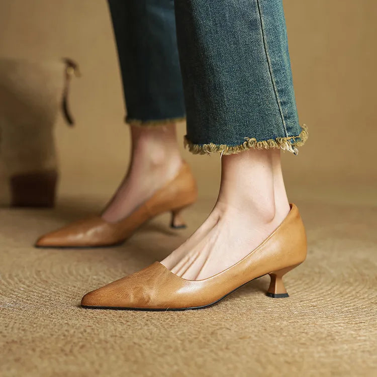 Mira Genuine Leather Heels