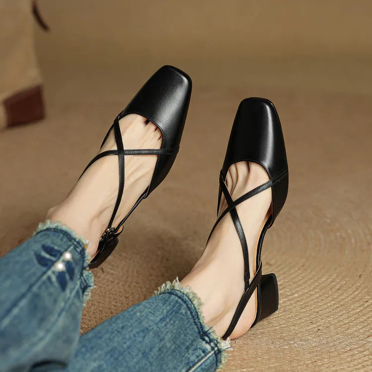 Luita Genuine Leather Heels