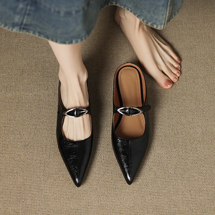 Wilda Genuine Leather Mules