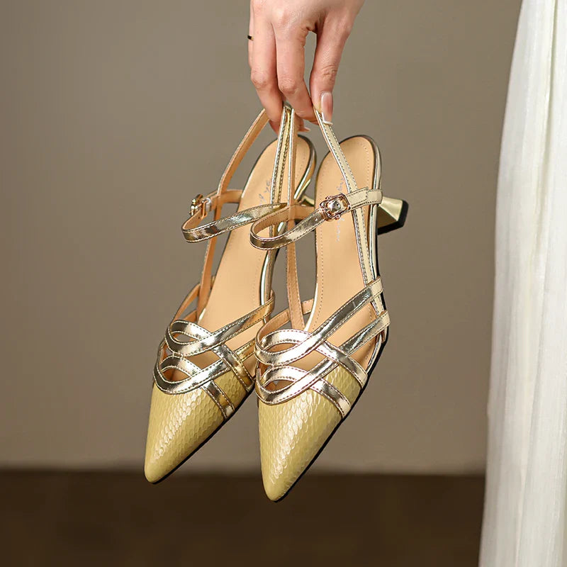Veloria Genuine Leather Slingbacks
