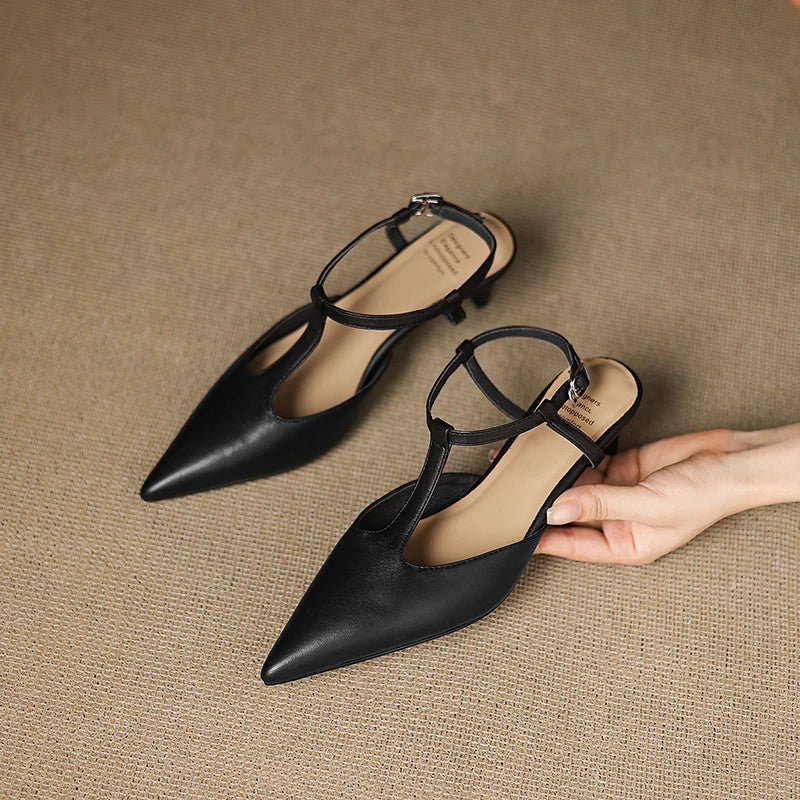Vaila Genuine Leather Heels