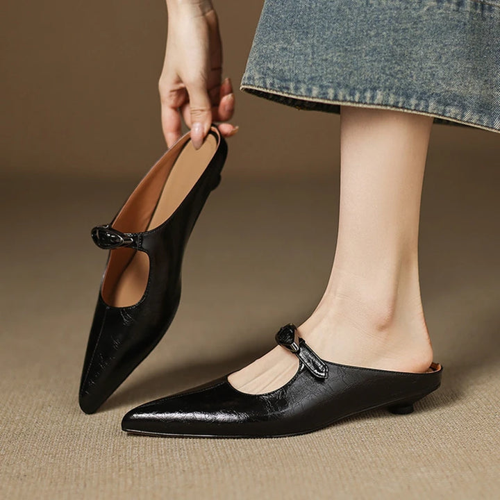 Wilda Genuine Leather Mules