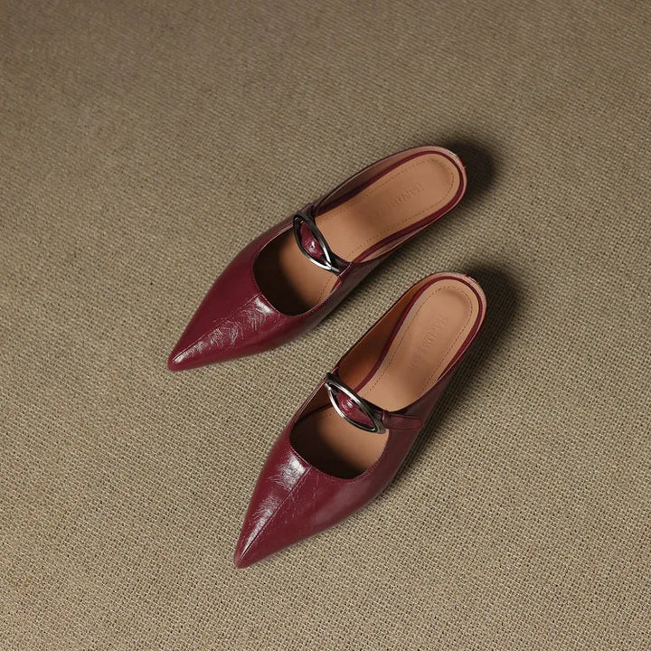 Wilda Genuine Leather Mules