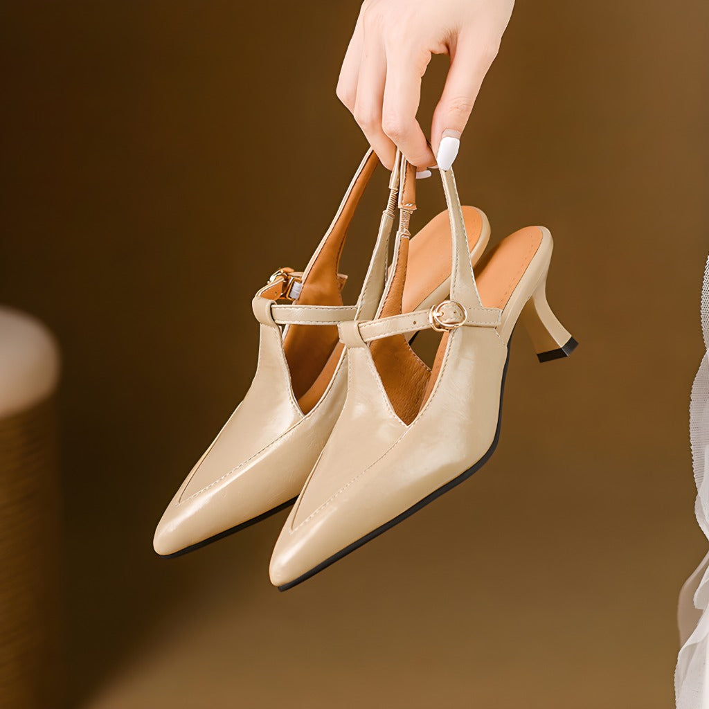 Nea Leather Heels