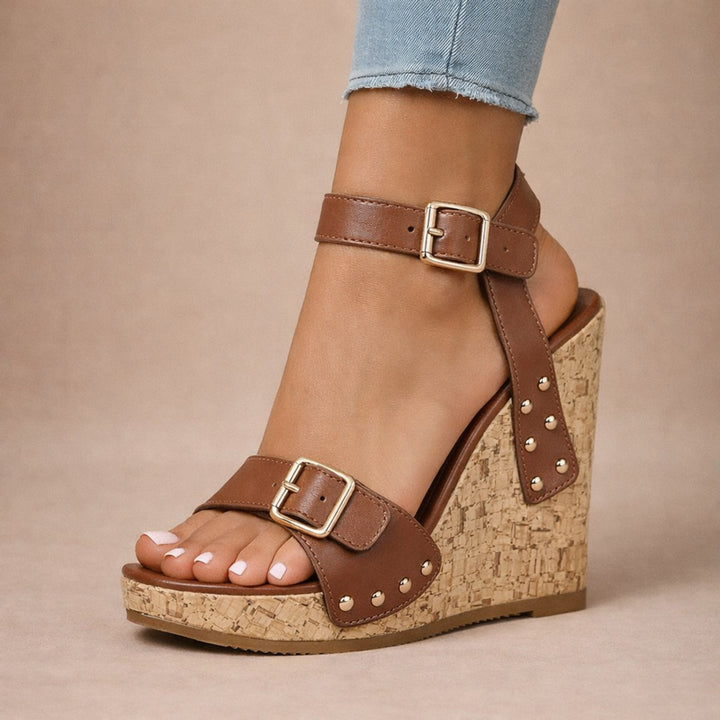 Dovia Leather Wedges