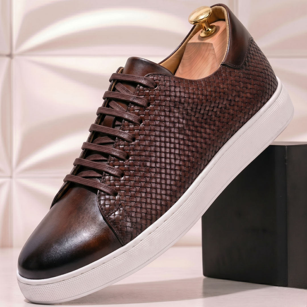 Zekar Cowhide Leather Sneakers