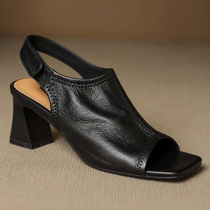 Velra Genuine Leather Slingback Heels