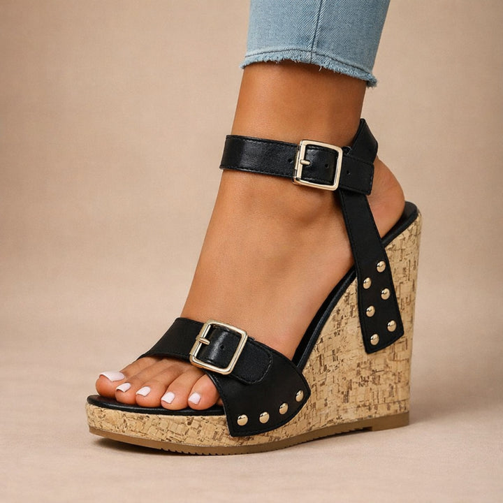 Dovia Leather Wedges